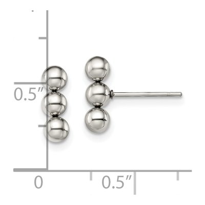 Stainless Steel Ball Stud Earrings – view 5