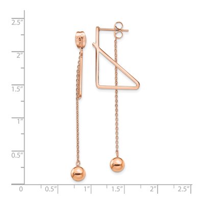 Stainless Steel IP Ball Dangle Earrings – view 5