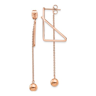 Stainless Steel IP Ball Dangle Earrings