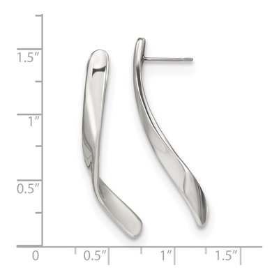 Stainless Steel Twisted Dangle Earrings – view 5