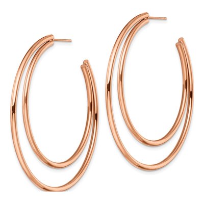 Stainless Steel 55mm IP C- Hoop Earrings – view 3