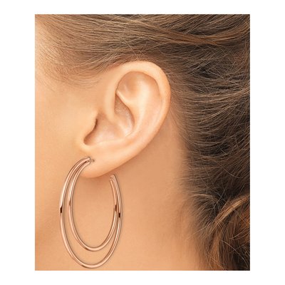 Stainless Steel 55mm IP C- Hoop Earrings – view 4