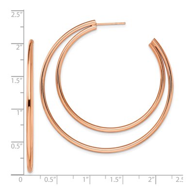 Stainless Steel 55mm IP C- Hoop Earrings – view 5