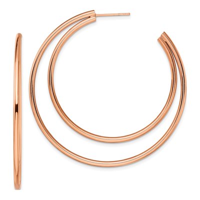 Stainless Steel 55mm IP C- Hoop Earrings