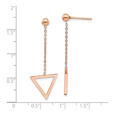 Stainless Steel Triangle Dangle Earrings – view 5