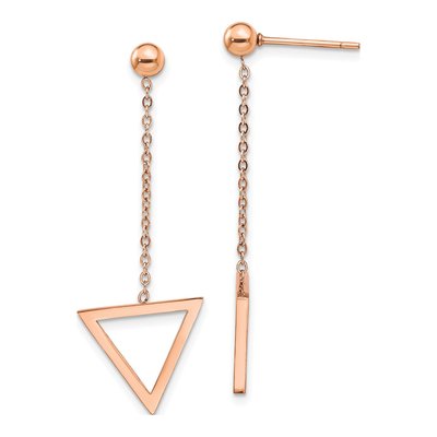Stainless Steel Triangle Dangle Earrings