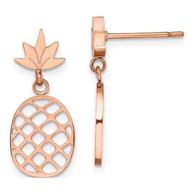 Stainless Steel Pineapple Dangle Earrings