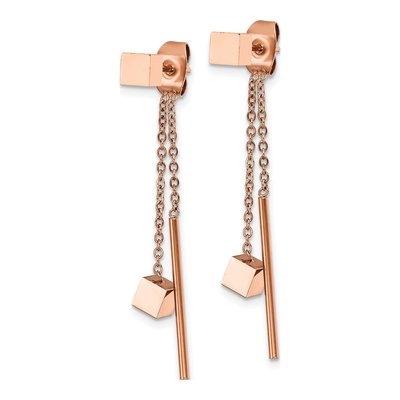 Stainless Steel IP Dangle Earrings – view 3