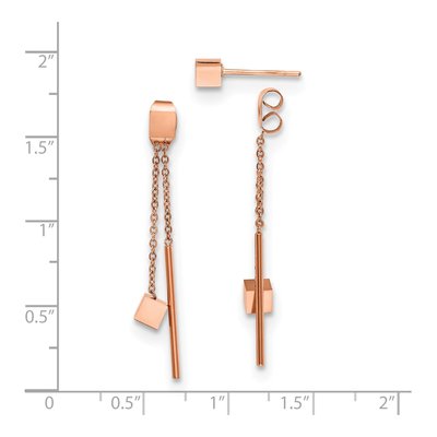 Stainless Steel IP Dangle Earrings – view 5