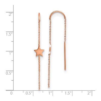 Stainless Steel Star Threader Earrings – view 5