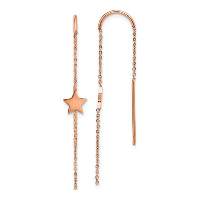 Stainless Steel Star Threader Earrings