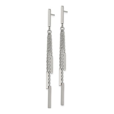 Stainless Steel Bar Dangle Earrings – view 3