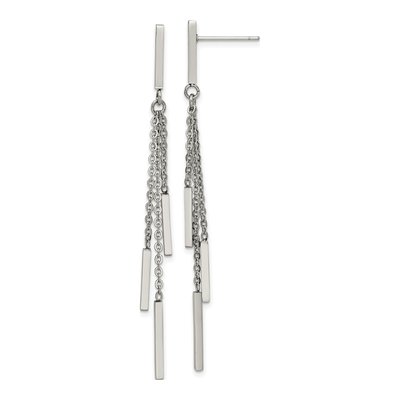 Stainless Steel Bar Dangle Earrings