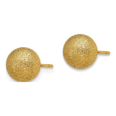 Stainless Steel IP Ball Stud Earrings – view 3