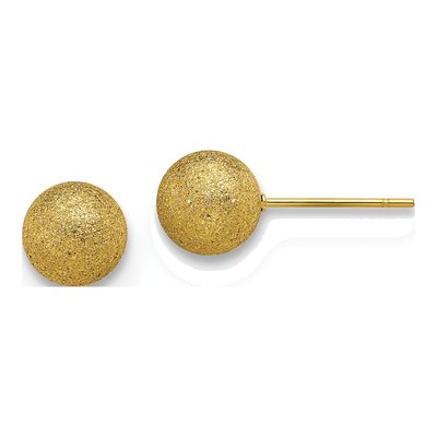 Stainless Steel IP Ball Stud Earrings