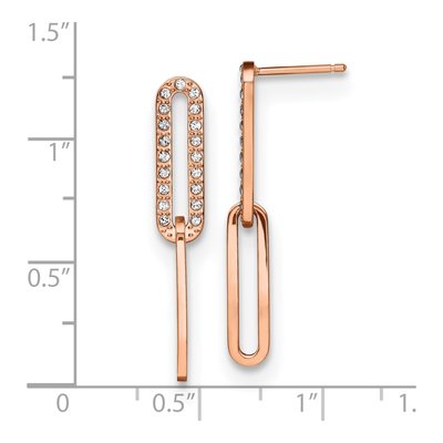 Stainless Steel Crystal Dangle Earrings – view 5
