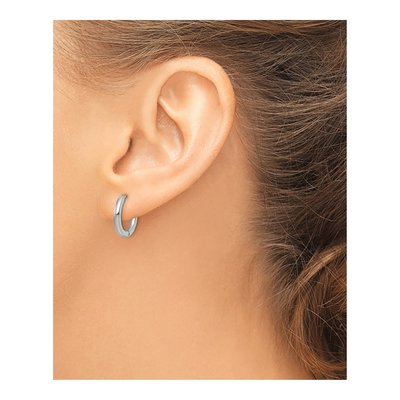 Stainless Steel 15mm Huggie Hoop Earrings – view 4