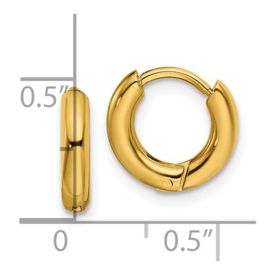 Stainless Steel 11mm Huggie Hoop Earrings – view 5
