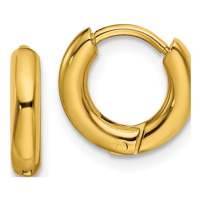 Stainless Steel 11mm Huggie Hoop Earrings