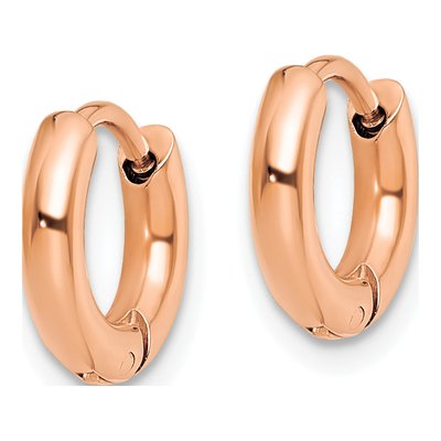 Stainless Steel 11mm Huggie Hoop Earrings – view 3