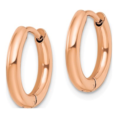 Stainless Steel 14mm Huggie Hoop Earrings – view 3