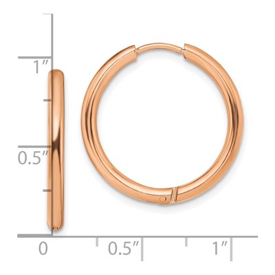 Stainless Steel 25mm IP Huggie Hoop Earrings – view 5