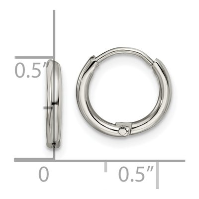 Stainless Steel 11mm Huggie Hoop Earrings – view 5