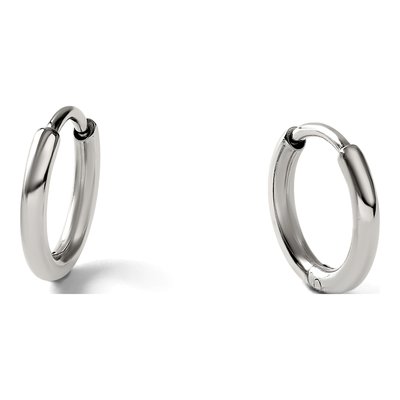 Stainless Steel 11mm Huggie Hoop Earrings – view 6