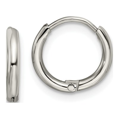 Stainless Steel 11mm Huggie Hoop Earrings