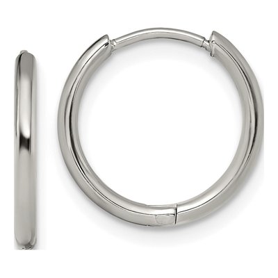 Stainless Steel 15mm Huggie Hoop Earrings