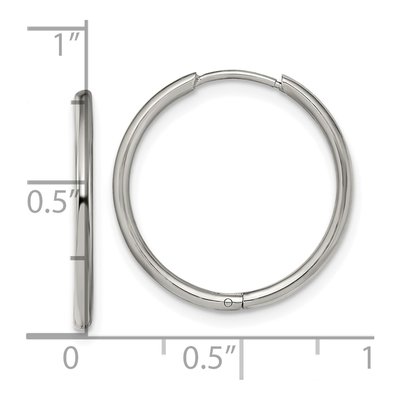 Stainless Steel 19mm Huggie Hoop Earrings – view 5