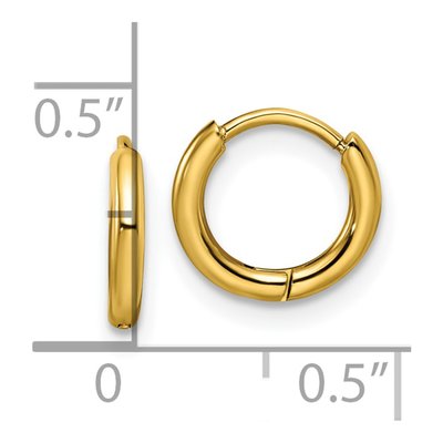 Stainless Steel 9.5mm Huggie Hoop Earrings – view 5