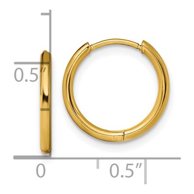 Stainless Steel 15mm Huggie Hoop Earrings – view 5
