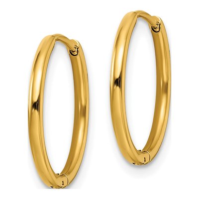 Stainless Steel 17mm Huggie Hoop Earrings – view 3