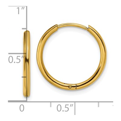 Stainless Steel 17mm Huggie Hoop Earrings – view 5