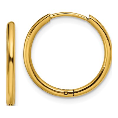 Stainless Steel 17mm Huggie Hoop Earrings