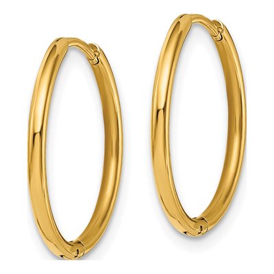 Stainless Steel 19mm IP Huggie Hoop Earrings – view 3