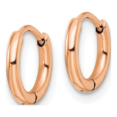 Stainless Steel 9mm IP Huggie Hoop Earrings – view 3