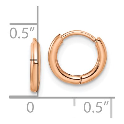 Stainless Steel 9mm IP Huggie Hoop Earrings – view 5