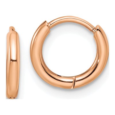 Stainless Steel 9mm IP Huggie Hoop Earrings