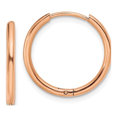 Stainless Steel 17mm IP Huggie Hoop Earrings