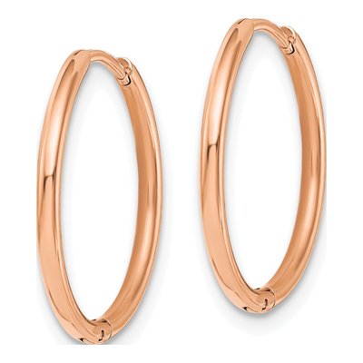 Stainless Steel 19mm IP Huggie Hoop Earrings – view 3