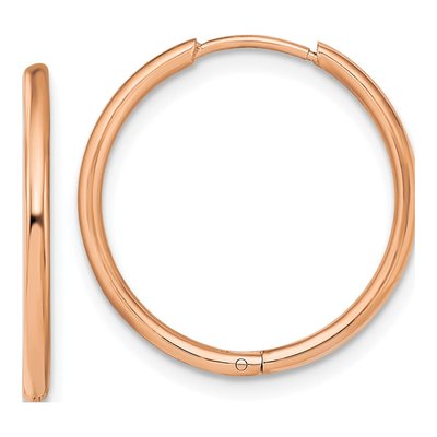 Stainless Steel 19mm IP Huggie Hoop Earrings