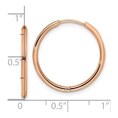 Stainless Steel 21mm IP Huggie Hoop Earrings – view 5