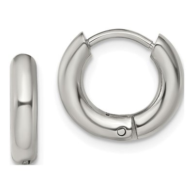 Stainless Steel 13mm Huggie Hoop Earrings