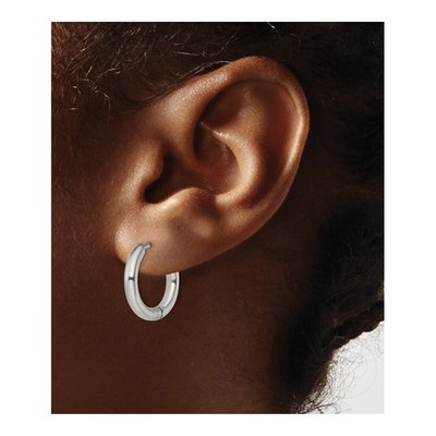 Stainless Steel 17mm Huggie Hoop Earrings – view 4