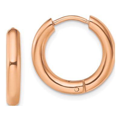 Stainless Steel 17mm Huggie Hoop Earrings
