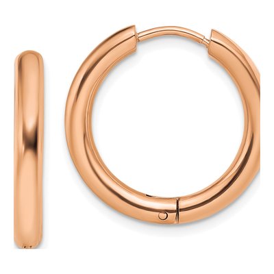 Stainless Steel 21mm Huggie Hoop Earrings