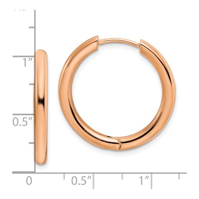 Chisel Rose IP Stainless Steel Hoop Earrings – view 5