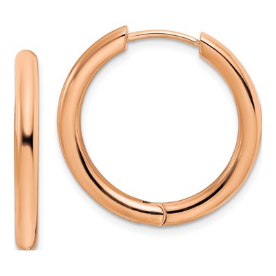 Stainless Steel 25mm IP Huggie Hoop Earrings
